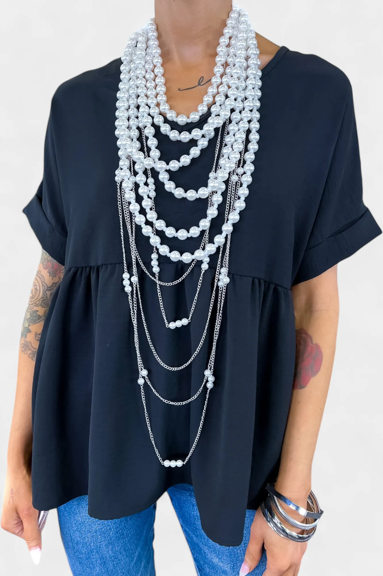Pearl Bib Statement Necklace