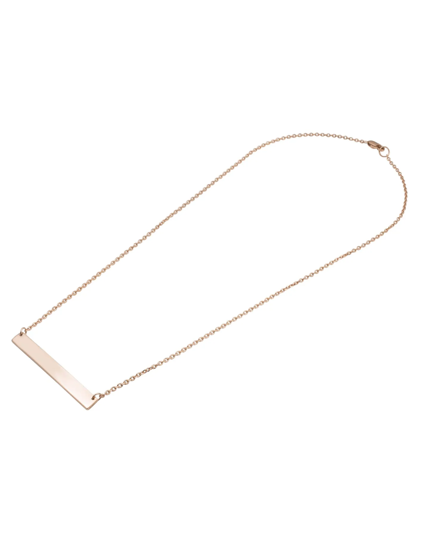 Personalised Tag Necklace | Solid Rose Gold