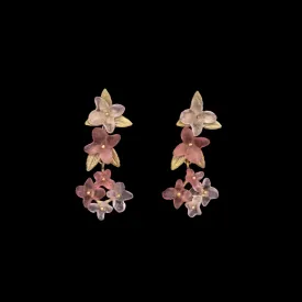 Pink Hydrangea Earrings - Statement
