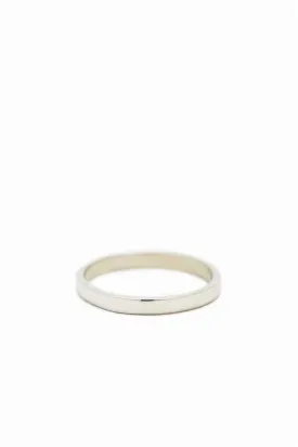 Platinum Simply Squared Band Ring
