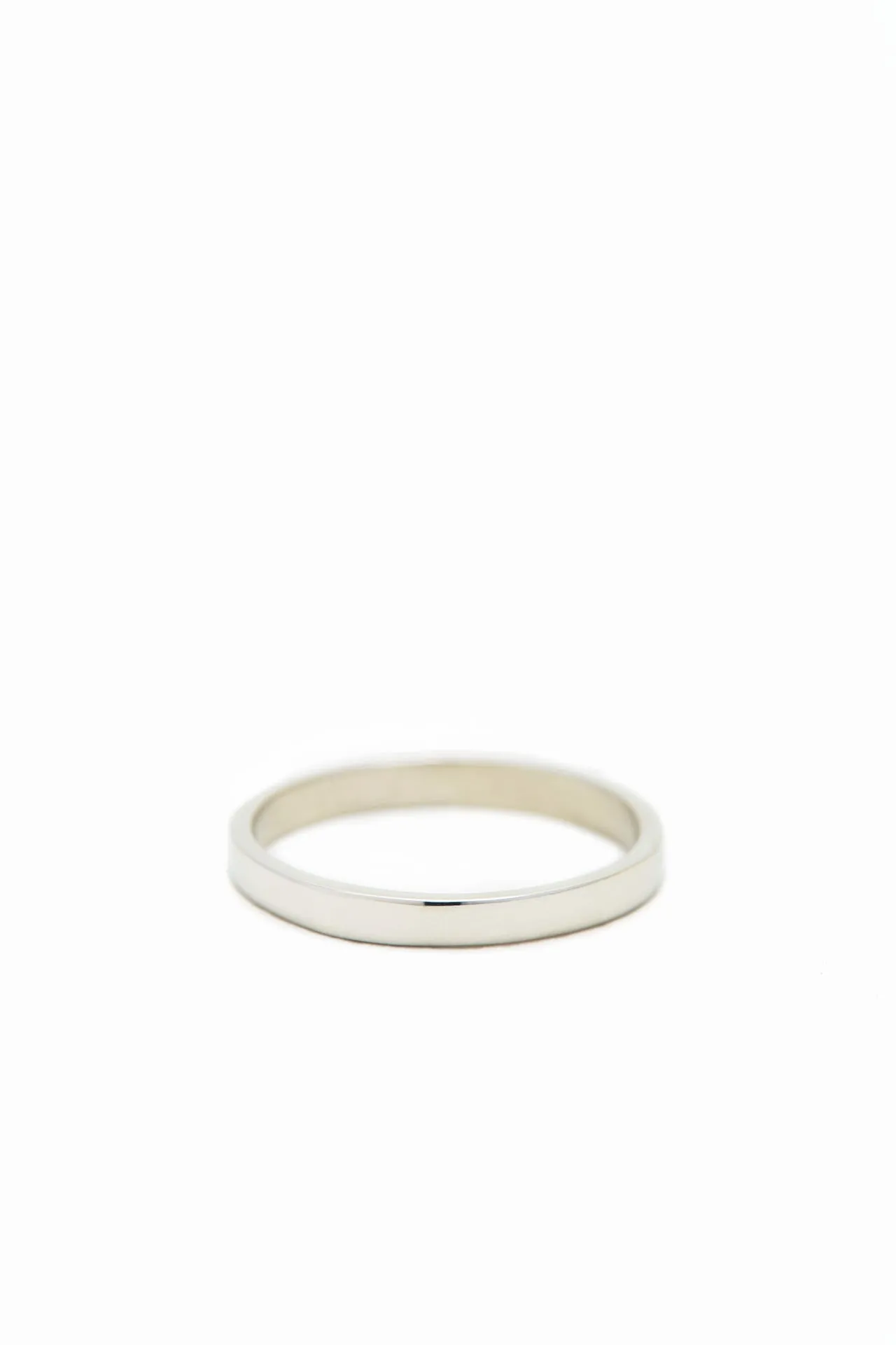 Platinum Simply Squared Band Ring