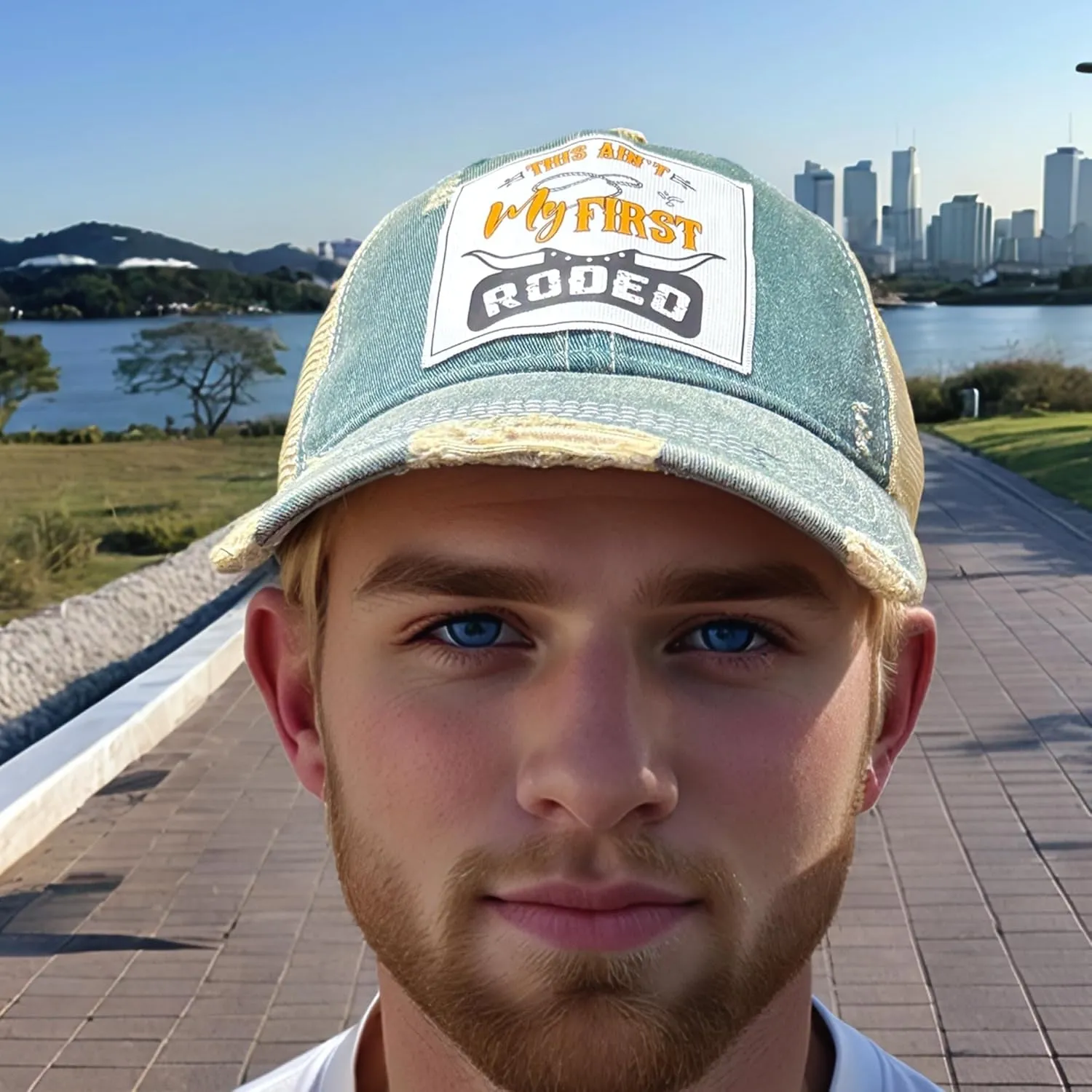 Popfizzy Funny Vintage Trucker Hats for Women and Men, Adult Humor Caps, Unisex Distressed Baseball Caps, Adjustable Snapback