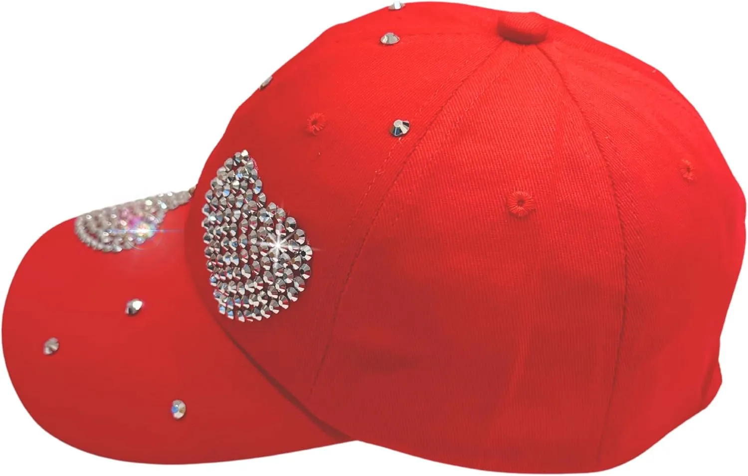 Popfizzy Rhinestone Baseball Cap for Women and Girls, Fun Bedazzled Hats, Cute Bling Denim and Diamond Hat, Sparkly Gifts