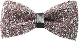 Rhinestone Bow Ties for Men - Pre Tied Sequin Bowties Men with Adjustable Length, Jewel Bow Tie