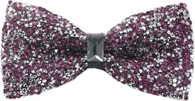 Rhinestone Bow Ties for Men - Pre Tied Sequin Bowties Men with Adjustable Length, Jewel Bow Tie