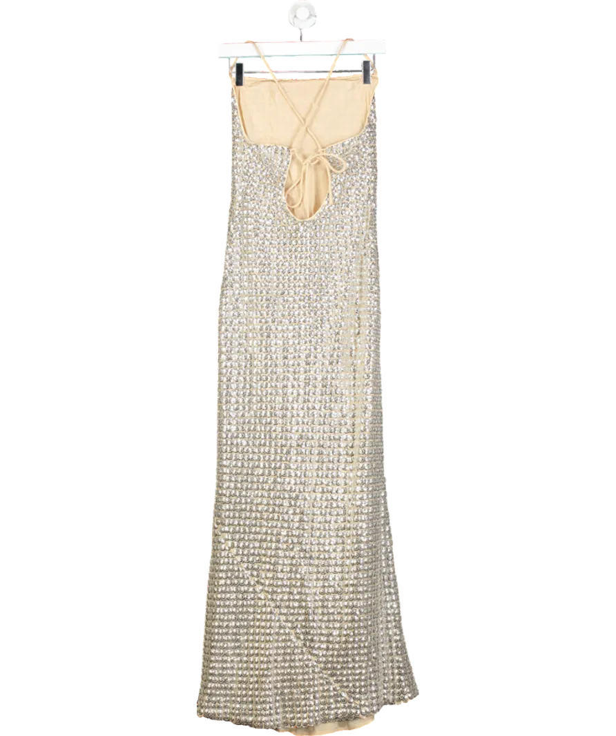 Rhode Metallic Jemima Maxi Dress UK 8