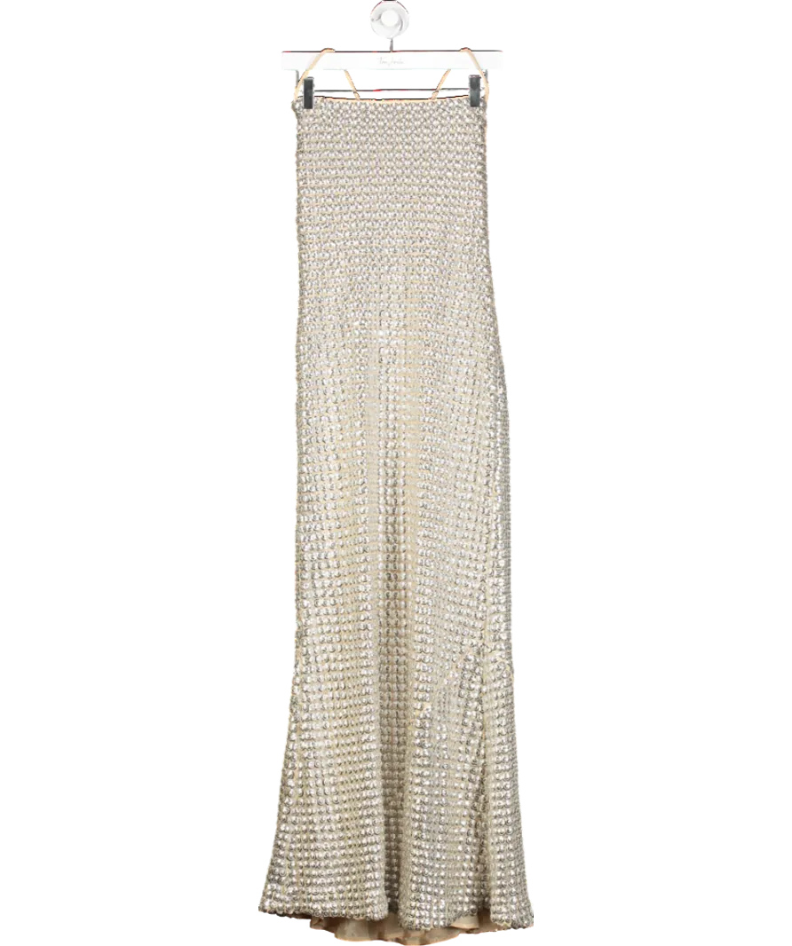 Rhode Metallic Jemima Maxi Dress UK 8