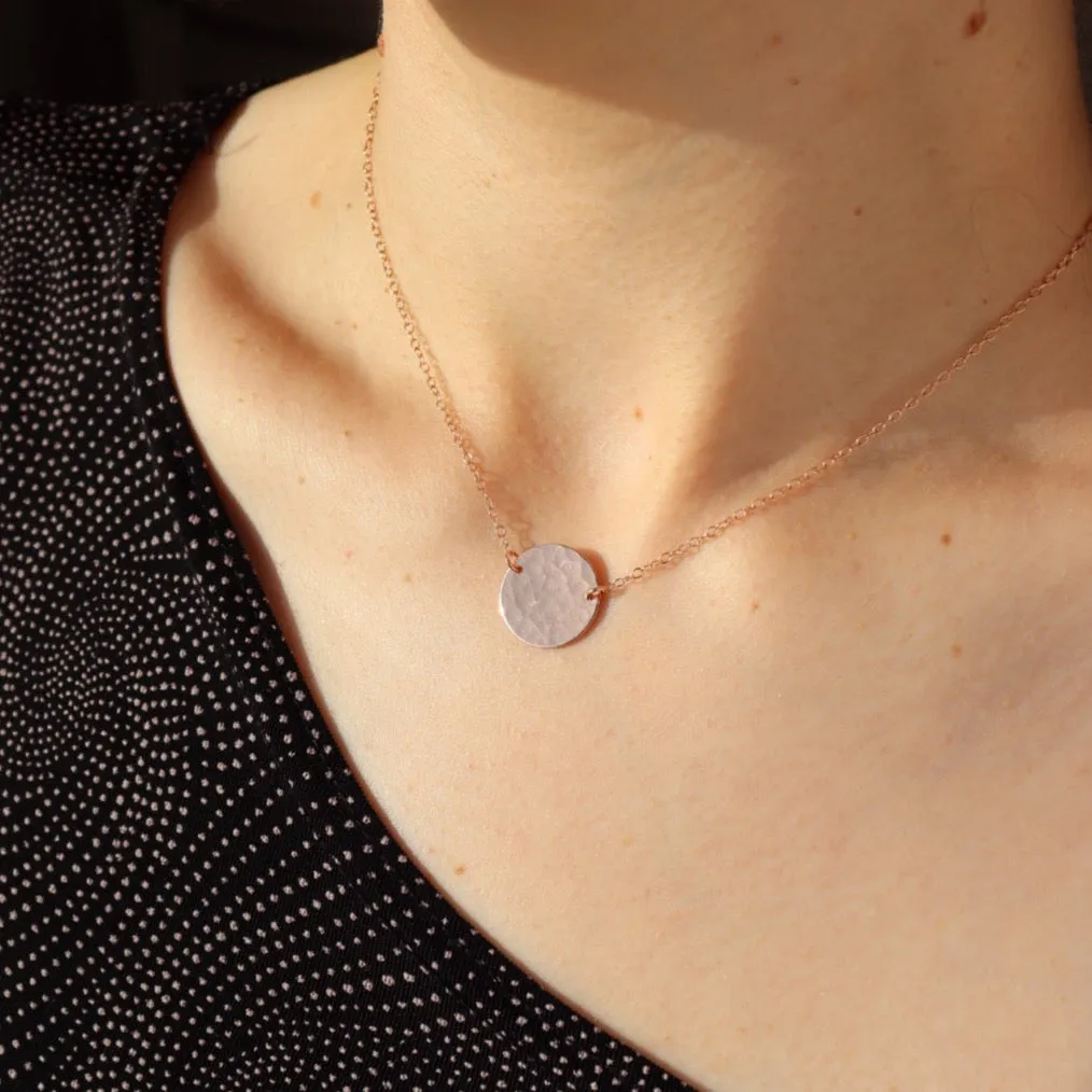 Rose Gold Full Moon Necklace