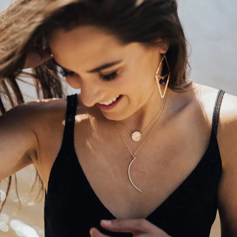 Rose Gold Full Moon Necklace