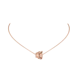 Rose of Hope - Satin Rose Gold and Diamond Pendant