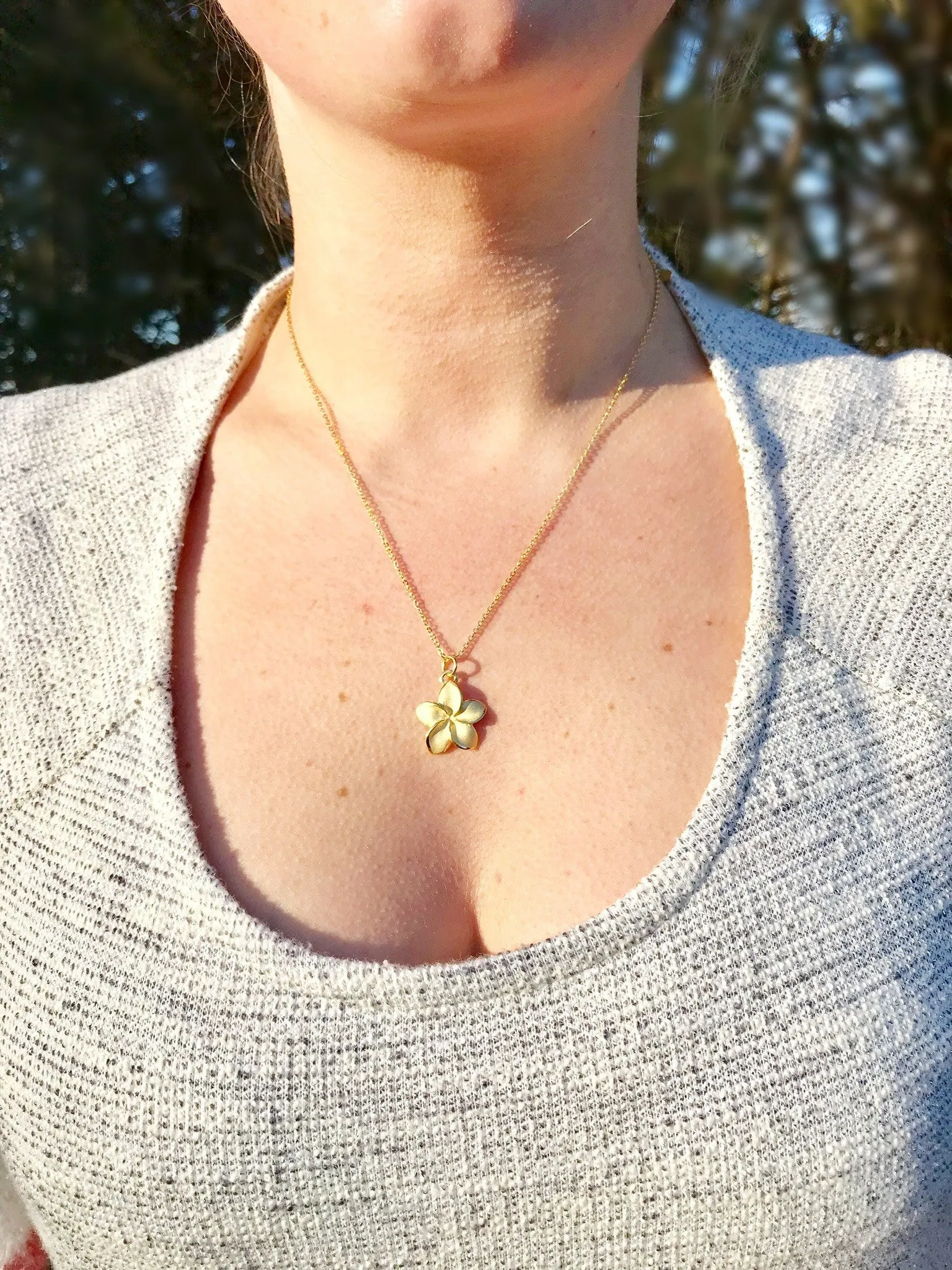 Sale! Sterling Silver plumeria necklace, Plumeria necklace, Hawaiian necklace, Plumeria jewelry, Flower necklace,Bridesmaid gift, Gold plume