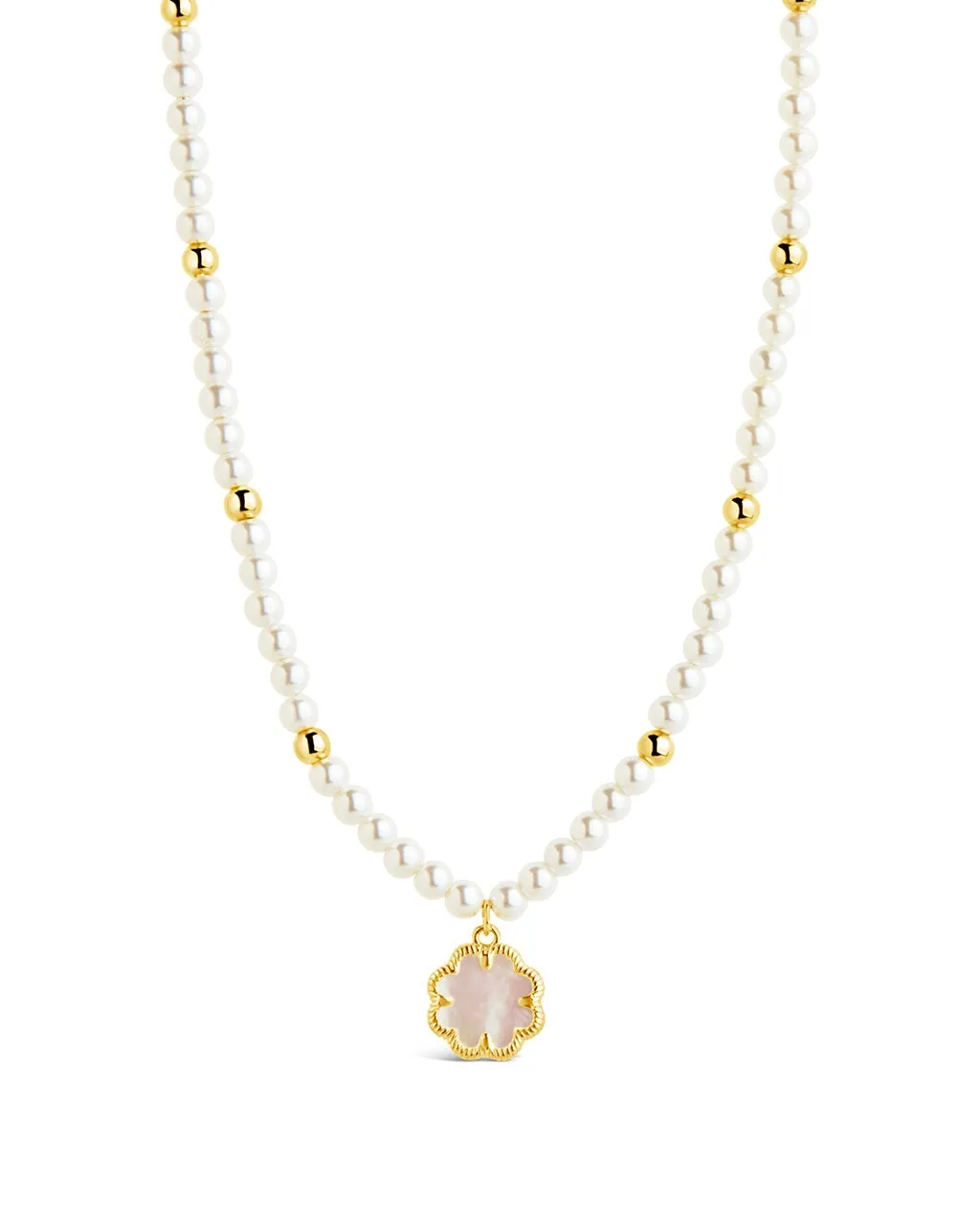 Selfina Mother of Pearl & Pearl Beaded Choker Necklace