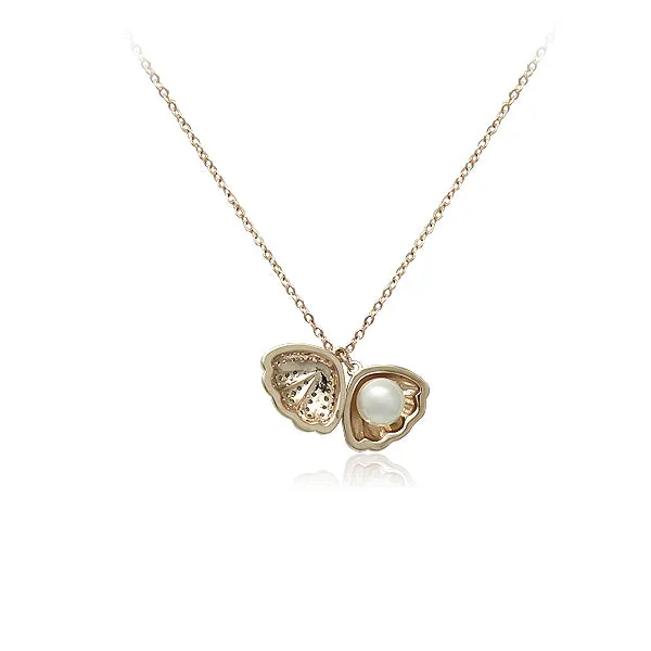 Shell Cubic Zirconia Necklace
