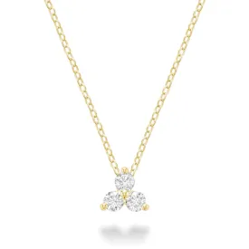 Single Diamond Trio Necklace