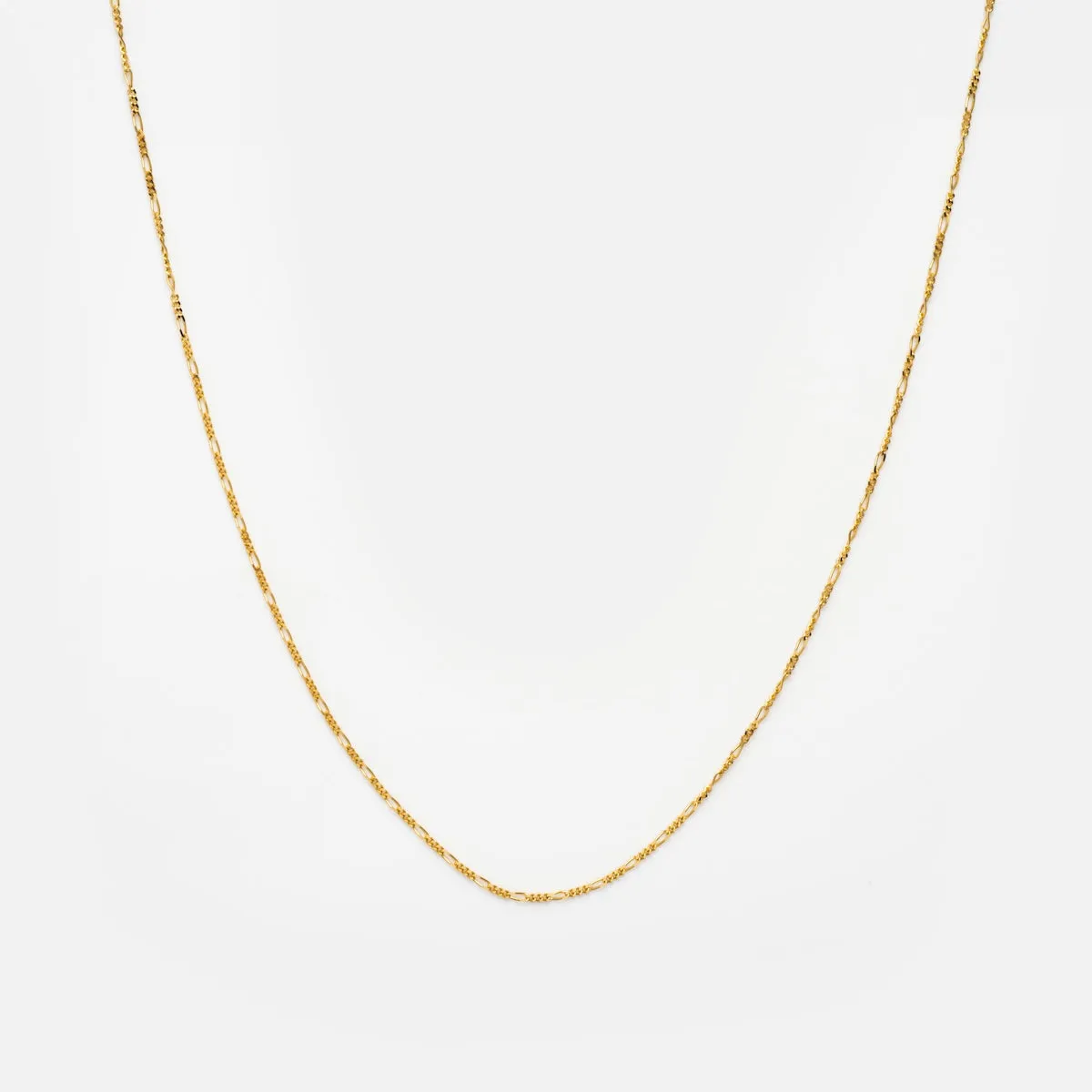 14K Solid Gold Charm Chain Necklace - Elegant & Durable Design