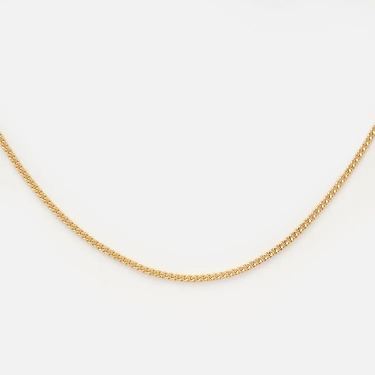 14K Solid Gold Charm Chain Necklace - Elegant & Durable Design