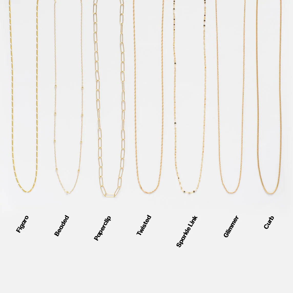 14K Solid Gold Charm Chain Necklace - Elegant & Durable Design