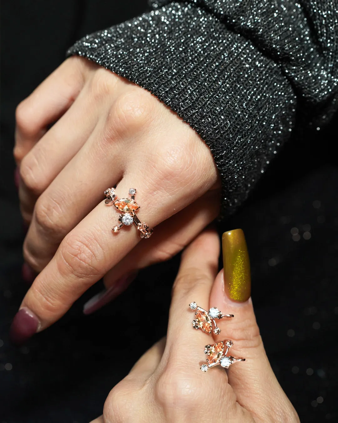 Star Dust Earrings [Champagne color]