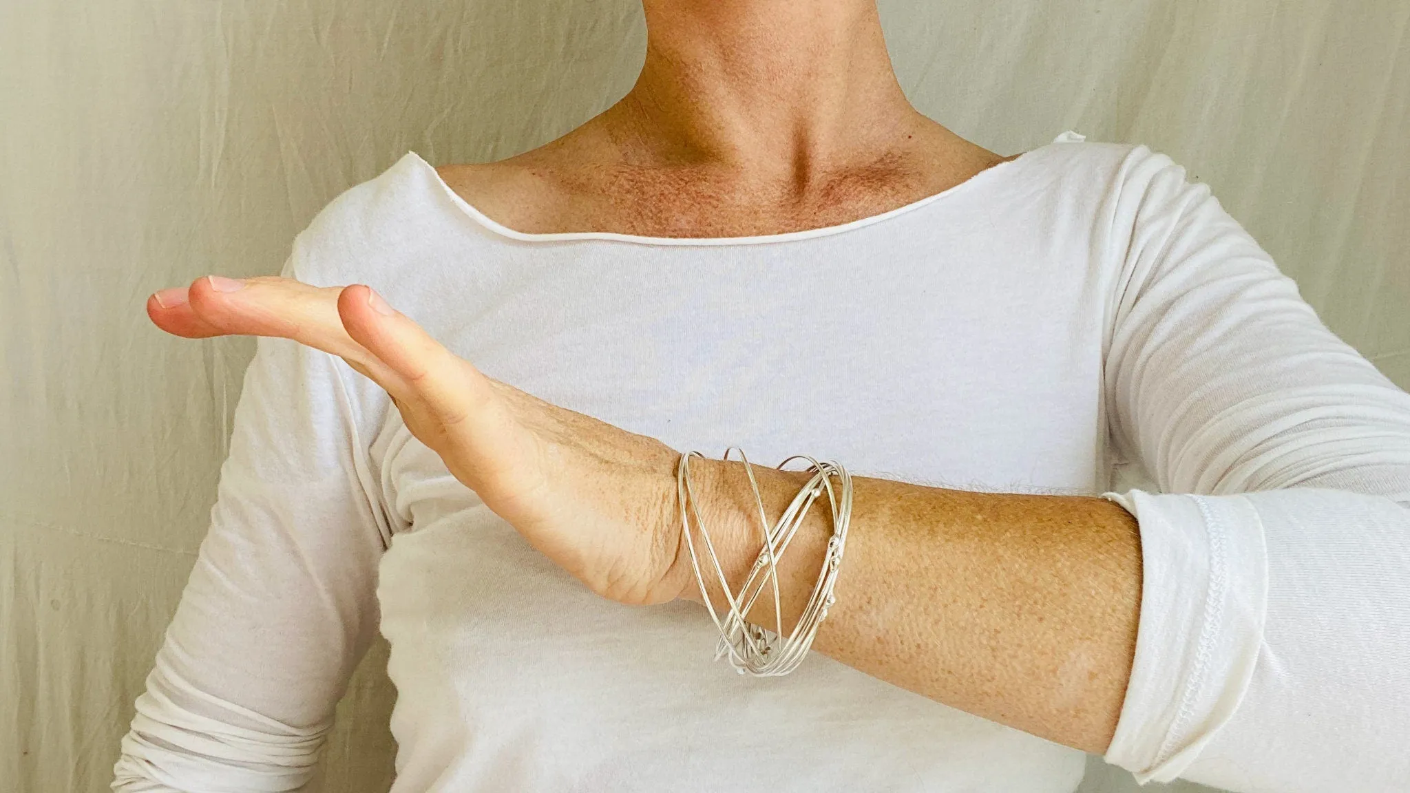 Sterling Silver Multi-Bangles Bracelet. Thailand