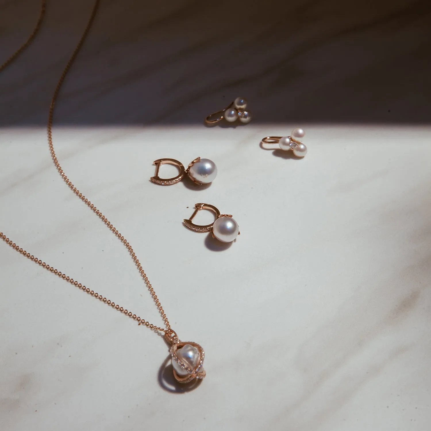 Tri Pearl Earrings