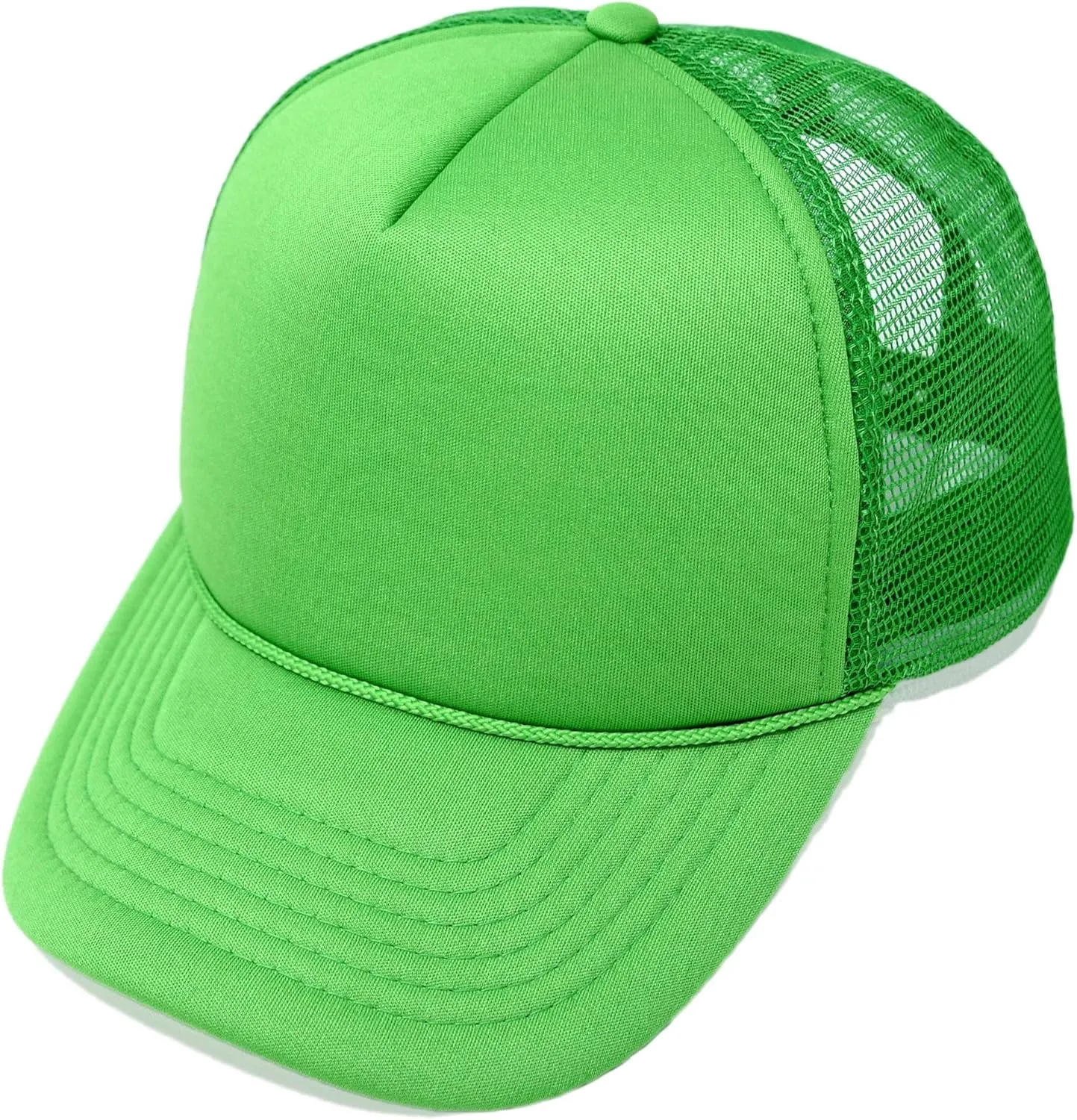 Trucker Hat Mesh Cap Solid Colors Lightweight with Adjustable Strap Small Braid