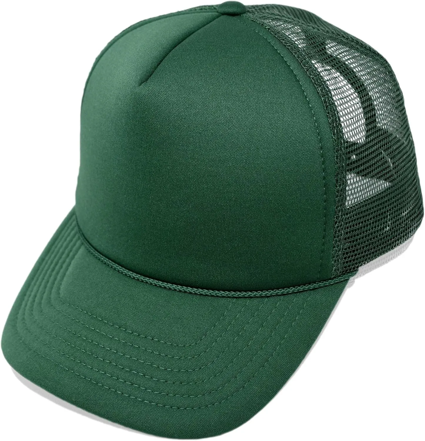Trucker Hat Mesh Cap Solid Colors Lightweight with Adjustable Strap Small Braid