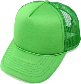 Trucker Hat Mesh Cap Solid Colors Lightweight with Adjustable Strap Small Braid