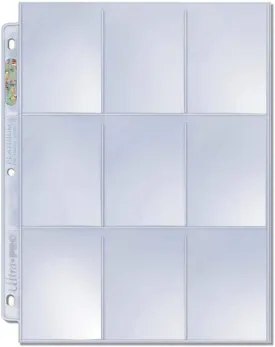 Ultra PRO Platinum Series 9-Pocket Pages (50 ct.) - Card Sleeves Binder Sheets for Trading, Sports, and Gaming Cards - Archival Safe