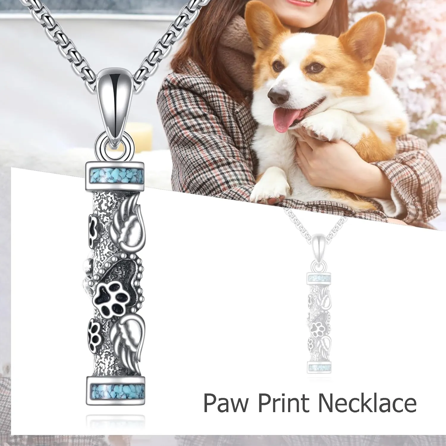 Urn Necklaces for Ashes Sterling Silver Cylinder Memorial Pendant for Loved Ones Keepsake Cremation Jewelry Gifts for Women Men