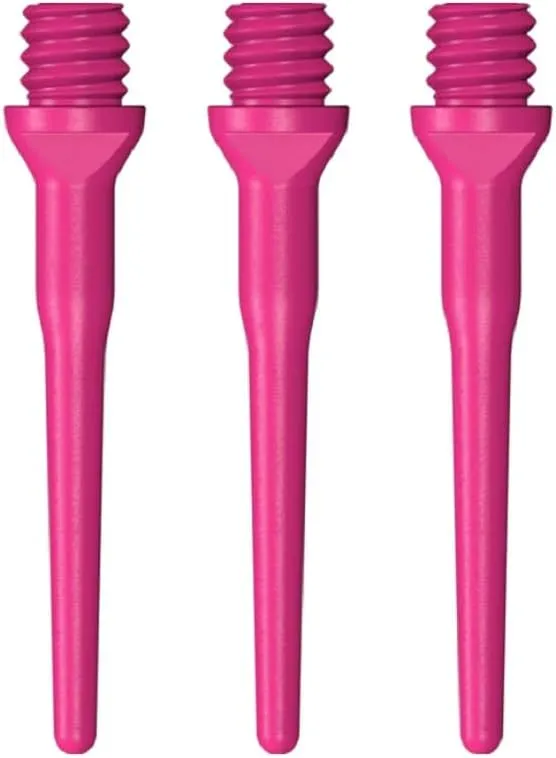 US Darts 250 Pink Tufflex II Replacement Soft Tips - Standard Length - 2BA.