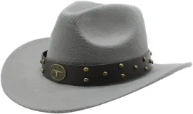 Woolen Felt Hat for Adult with Belt Fashion Carnivals Party Costume Cap Women Men Halloween Festival Headwear