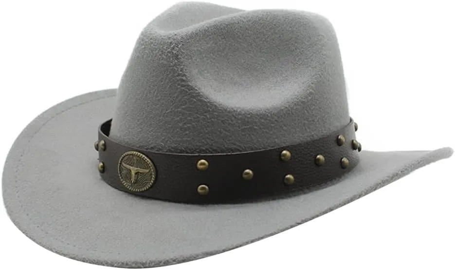 Woolen Felt Hat for Adult with Belt Fashion Carnivals Party Costume Cap Women Men Halloween Festival Headwear