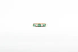 Yellow Gold Emerald and Diamond Ring